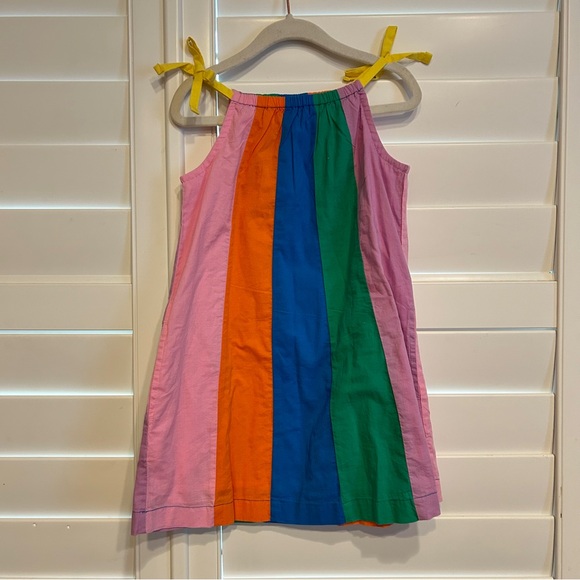 Hanna Andersson Rainbow Color Block Dress Multicolored Size 4 - Picture 2 of 5